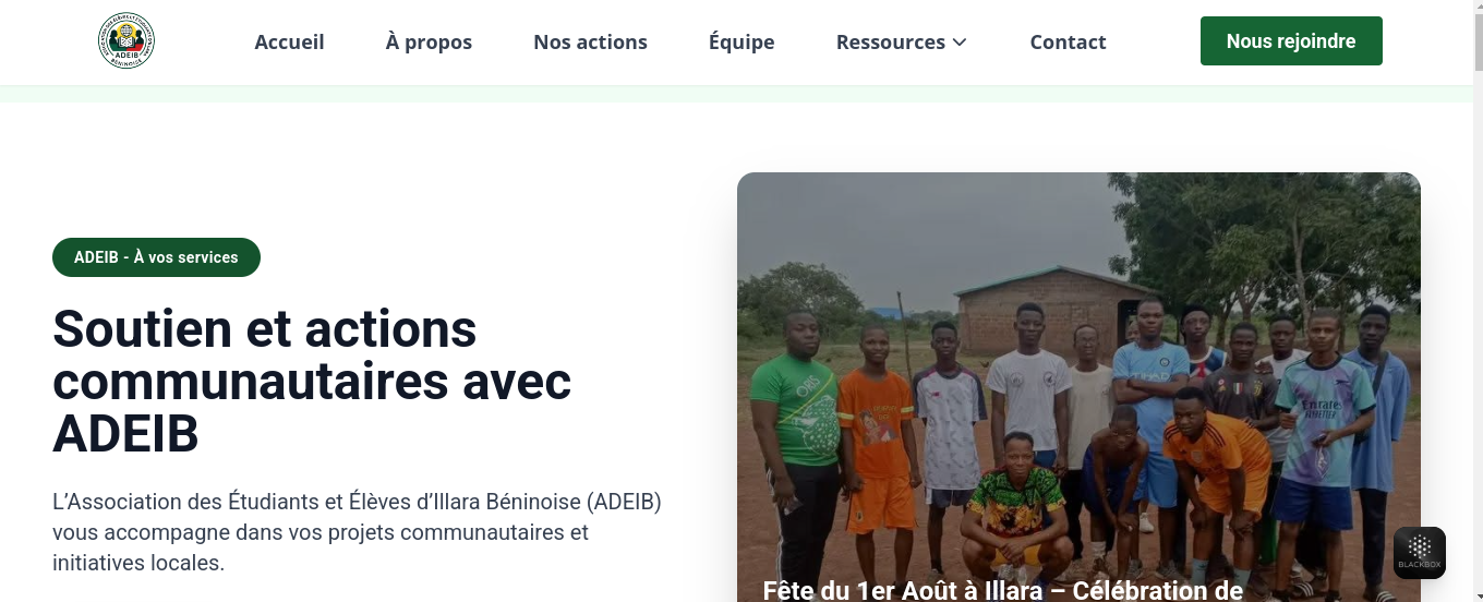 Site d'association ADEIB - Illara Beninois
