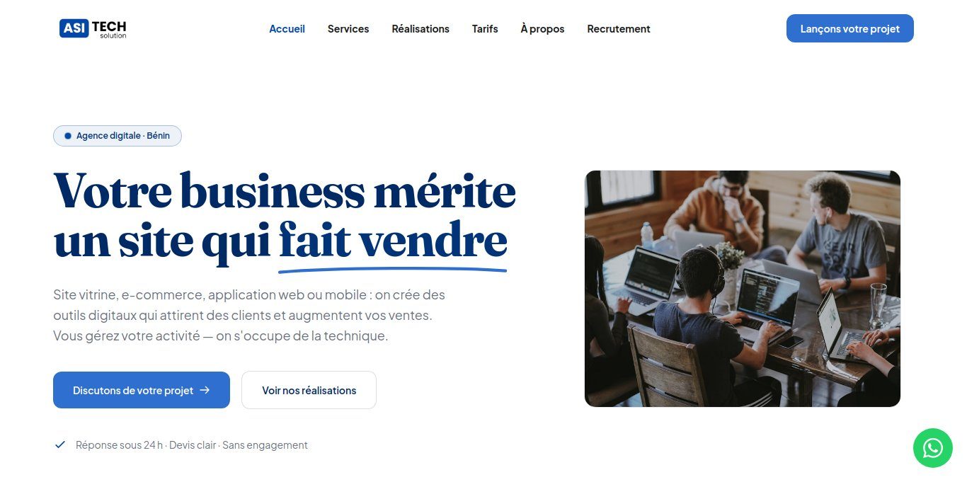 ASITECH SOLUTION — Site web, ASITECH SOLUTION